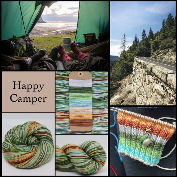 Happy Camper Self Striping Yarn Dyed to Order
