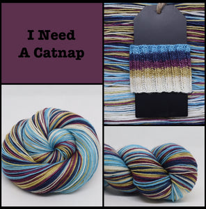 I Need a Cat Nap Self Striping Dyed to Order