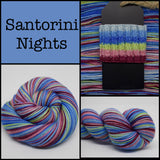 Santorini Nights Self Striping Dyed to Order