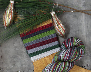 Dye to Order Coal in my Stocking Christmas Self Striping