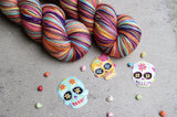 Dyed to Order Sugar Skulls Self Striping Sock Yarn