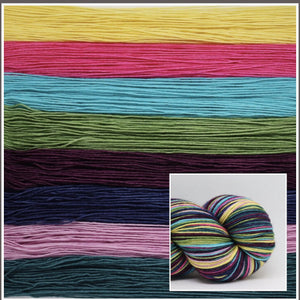Dyed to Order Rainbow Jewels Self Striping