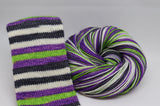 Dyed to Order Wicked Beetle Juice Self Striping Sock Yarn