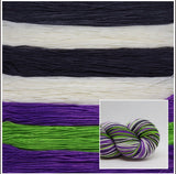 Dyed to Order Wicked Beetle Juice Self Striping Sock Yarn