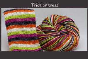 Dyed to Order Trick or Treat Self Striping Sock Yarn