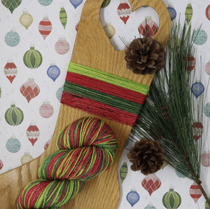 Dyed to Order Feliz Navidad Christmas Self Striping