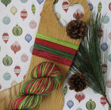 Dyed to Order Feliz Navidad Christmas Self Striping