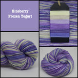 Dye to Order Self Striping Blueberry Frozen Yogurt