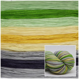 Dye to Order A 1000 Yellow Daisies Self Striping