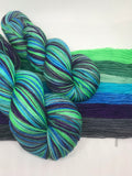 Dyed to Order Sea Monkeys Self Striping Sock Yarn