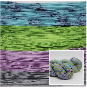 Dyed to Order Monsters Under my Bed  Self Striping