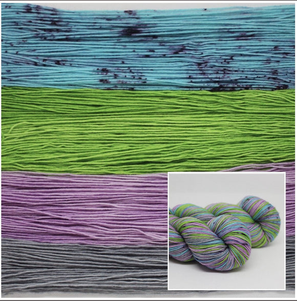 Dyed to Order Monsters Under my Bed  Self Striping